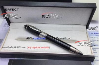 Perfect Replica AAA Mont Blanc Daniel Defoe Black Ballpoint Pen